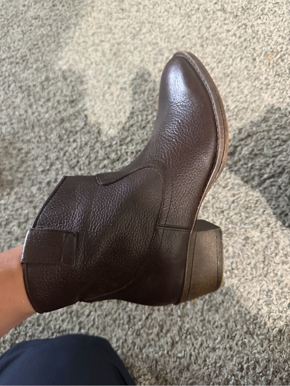 Reaction Kenneth Cole Women's Dark Brown Leather Ankle Booties